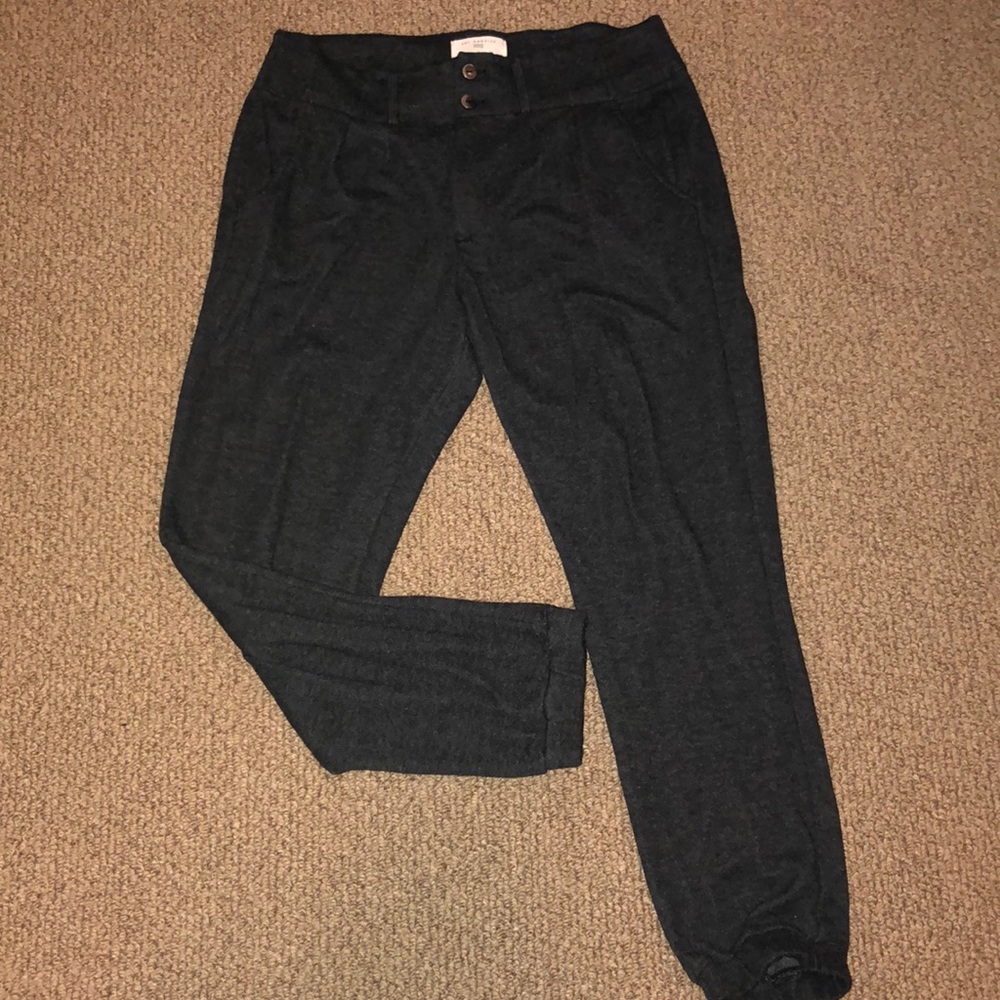 Anthropologie Charcoal Knit Joggers